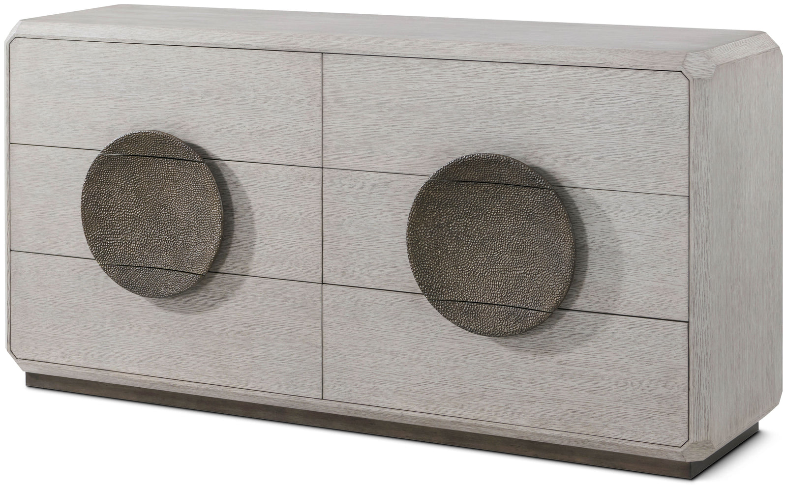 Theodore Alexander Spencer St. James Dresser Argento, Deep Brown – angle view