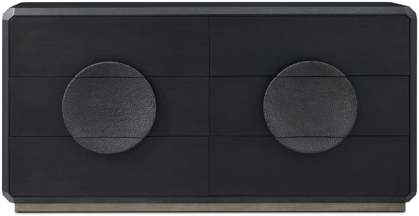Theodore Alexander Spencer St. James Dresser Lusso Onyx, Deep Brown, Onyx Textured – front view