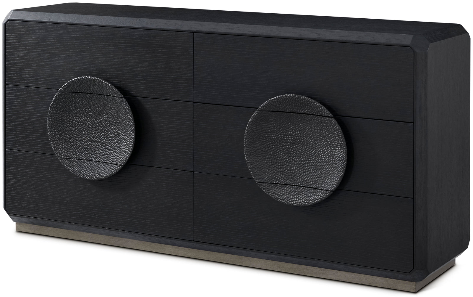 Theodore Alexander Spencer St. James Dresser Lusso Onyx, Deep Brown, Onyx Textured – angle view