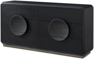 Theodore Alexander Spencer St. James Dresser Lusso Onyx, Deep Brown, Onyx Textured – angle view