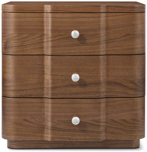 Theodore Alexander Coronet Walnut Small Nightstand – front view