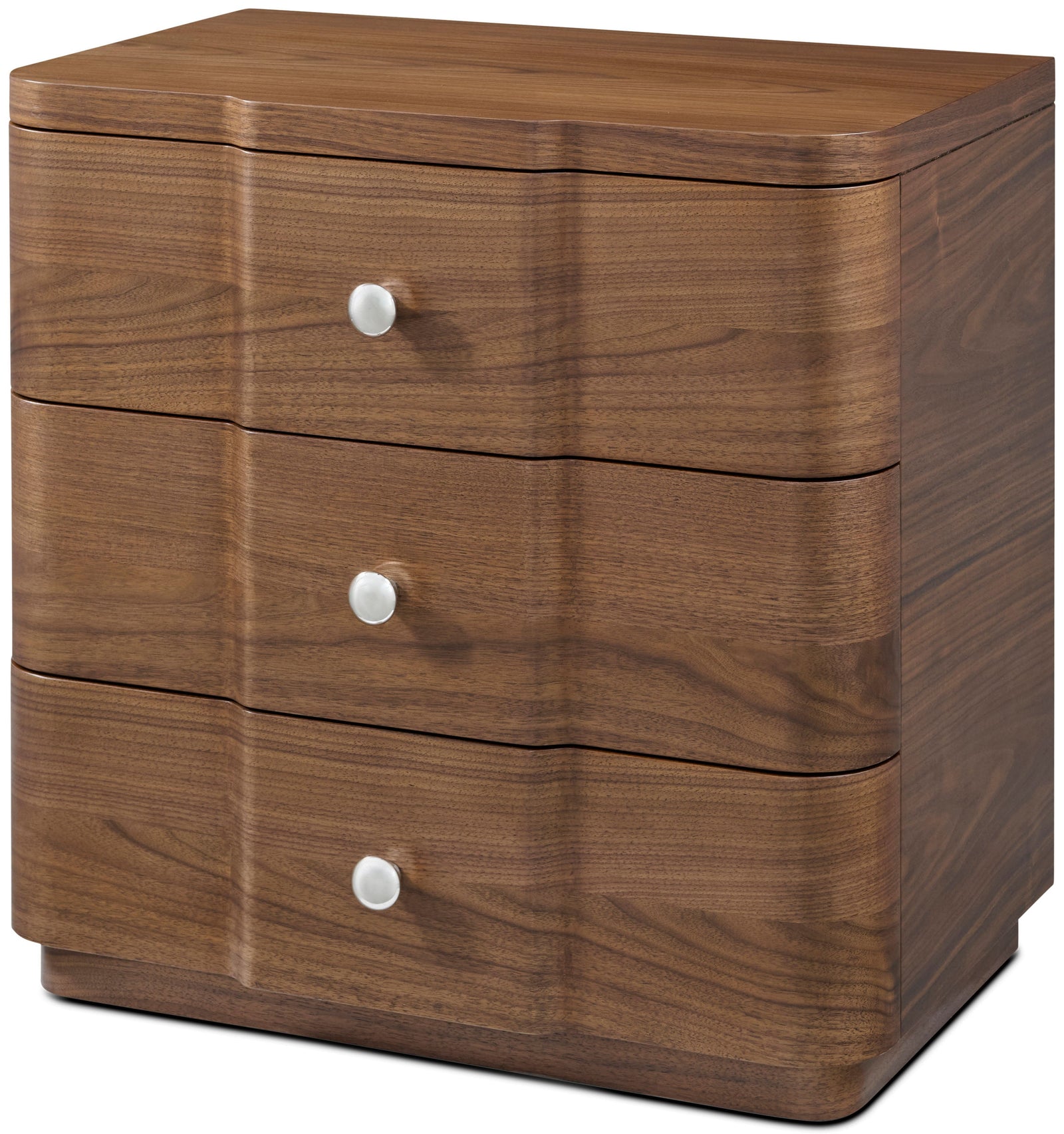 Theodore Alexander Coronet Walnut Small Nightstand – angle view