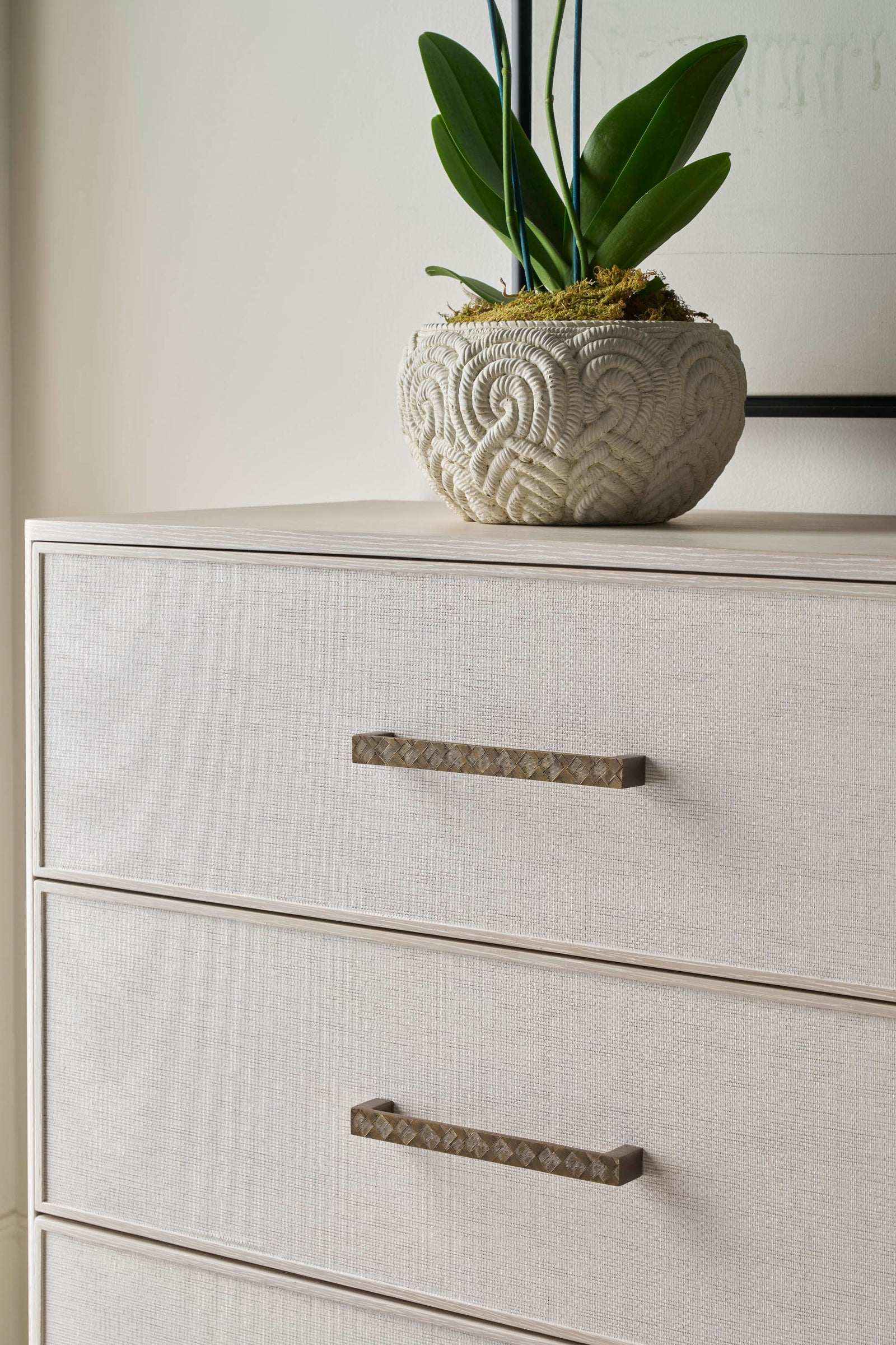 Theodore Alexander Townsend Dresser with Wallpaper Sandbar – room setting