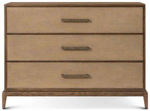 Theodore Alexander Mizner Bachelor's Chest with Wallpaper Tobacco – front view
