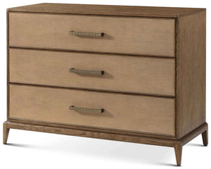 Theodore Alexander Mizner Bachelor's Chest with Wallpaper Tobacco – angle view