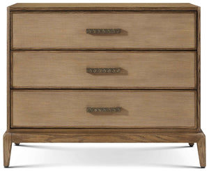 Theodore Alexander Worth Nightstand with Wallpaper Tobacco – front view