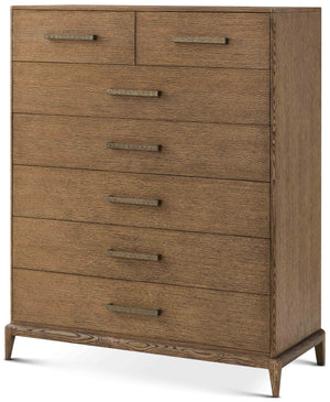 Theodore Alexander Naples Tall Chest Tobacco – angle view
