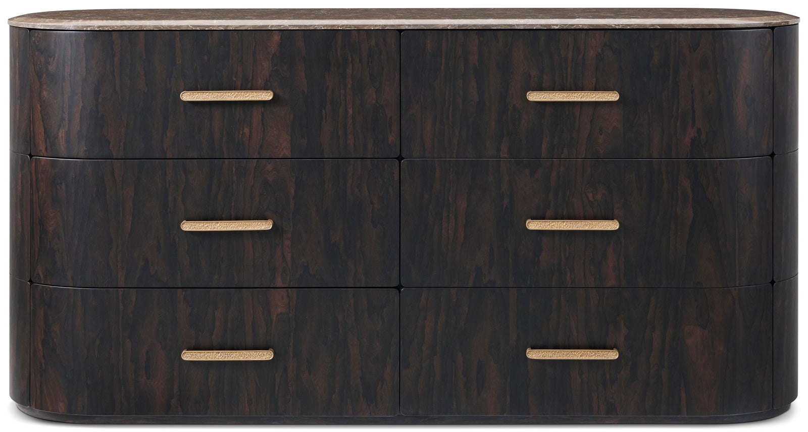 Theodore Alexander Encore Quartz Top 6-Drawer Dresser – front view