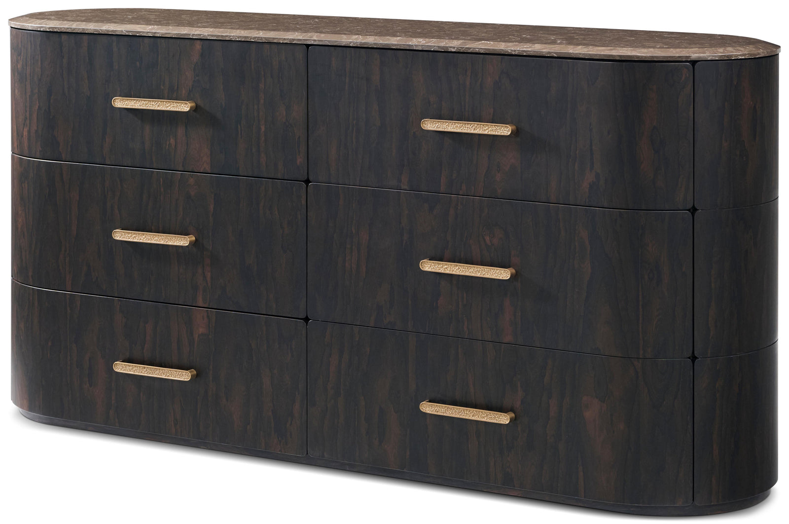 Theodore Alexander Encore Quartz Top 6-Drawer Dresser – angle view