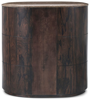 Theodore Alexander Encore Quartz Top Nightstand II – room setting
