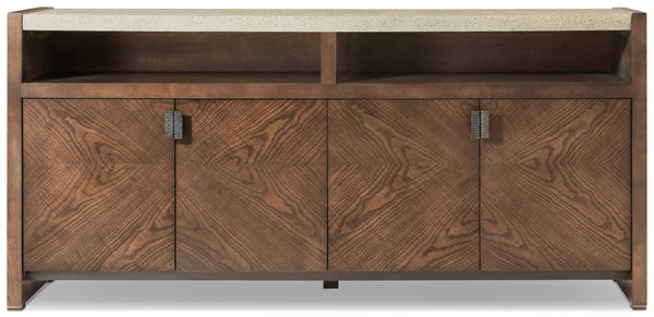 Theodore Alexander Catalina Media Cabinet Earth – front view