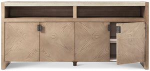 Theodore Alexander Catalina Media Cabinet Dune – side view