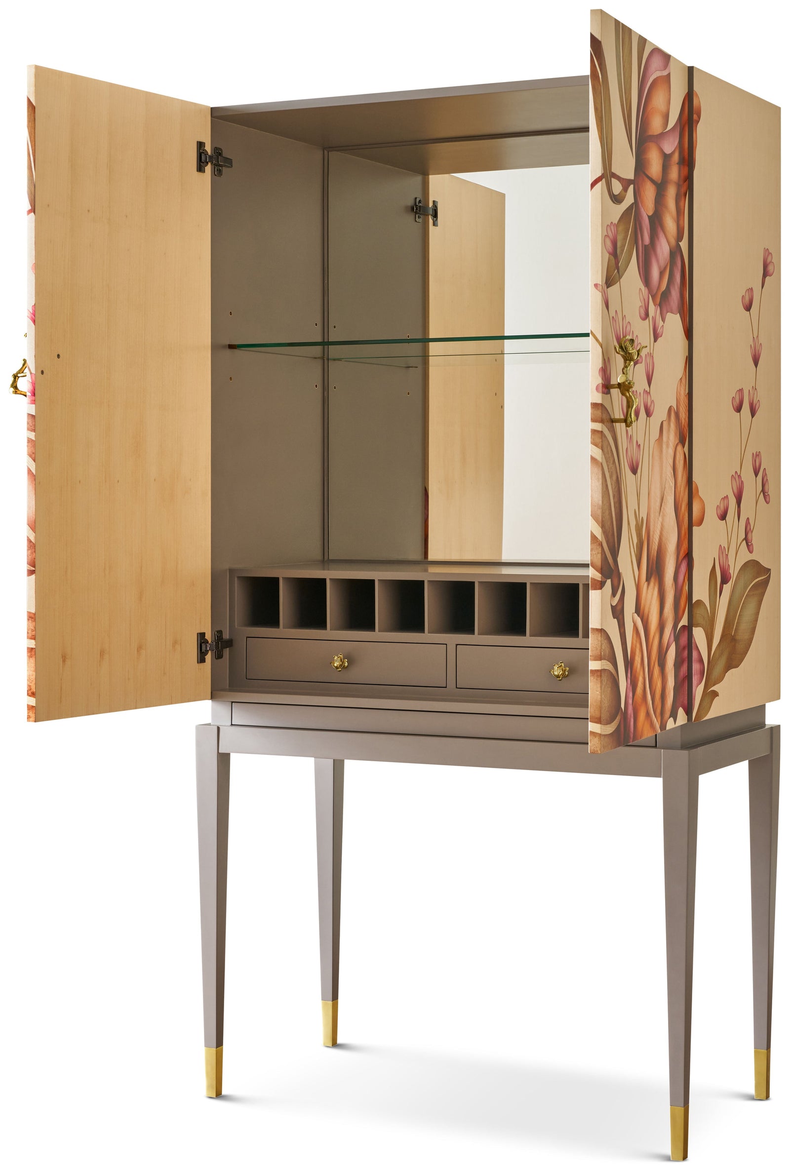 Theodore Alexander Bouquet Bar Cabinet – side view
