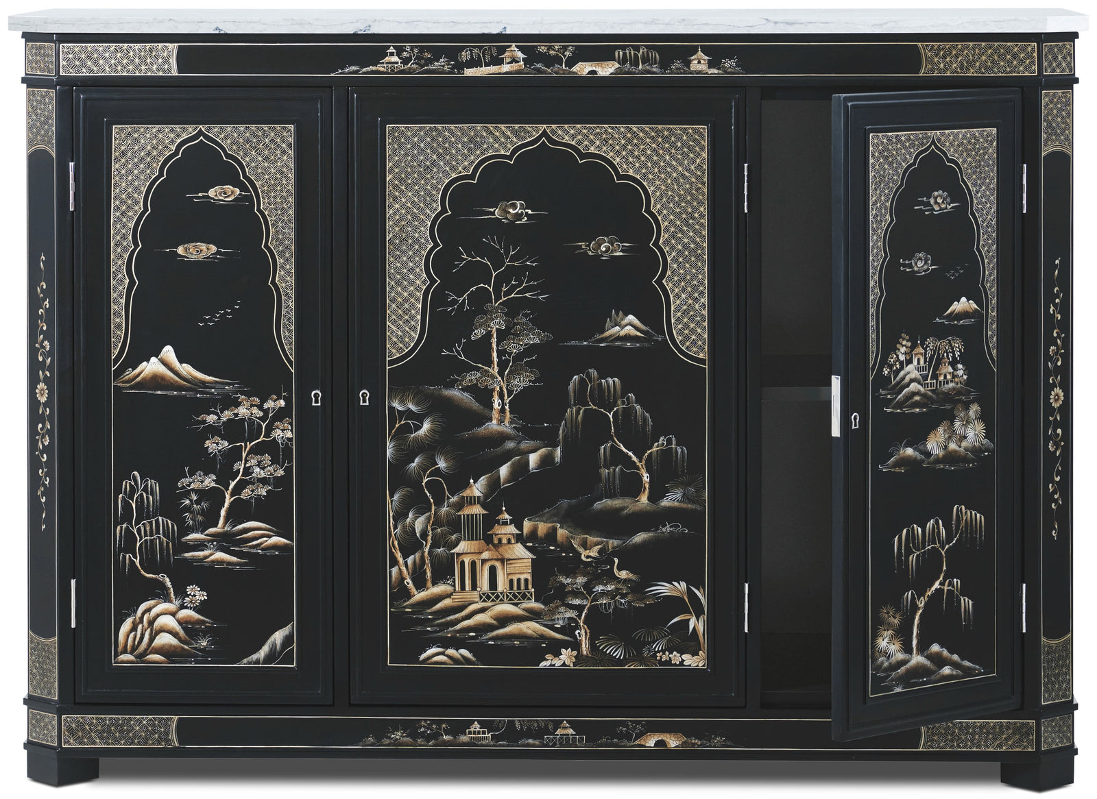 Theodore Alexander Spencer London Chinoiserie Chest – side view