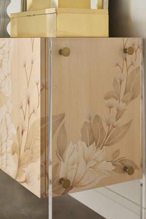 Theodore Alexander Bouquet 2-Door Cabinet Buttercream – room setting