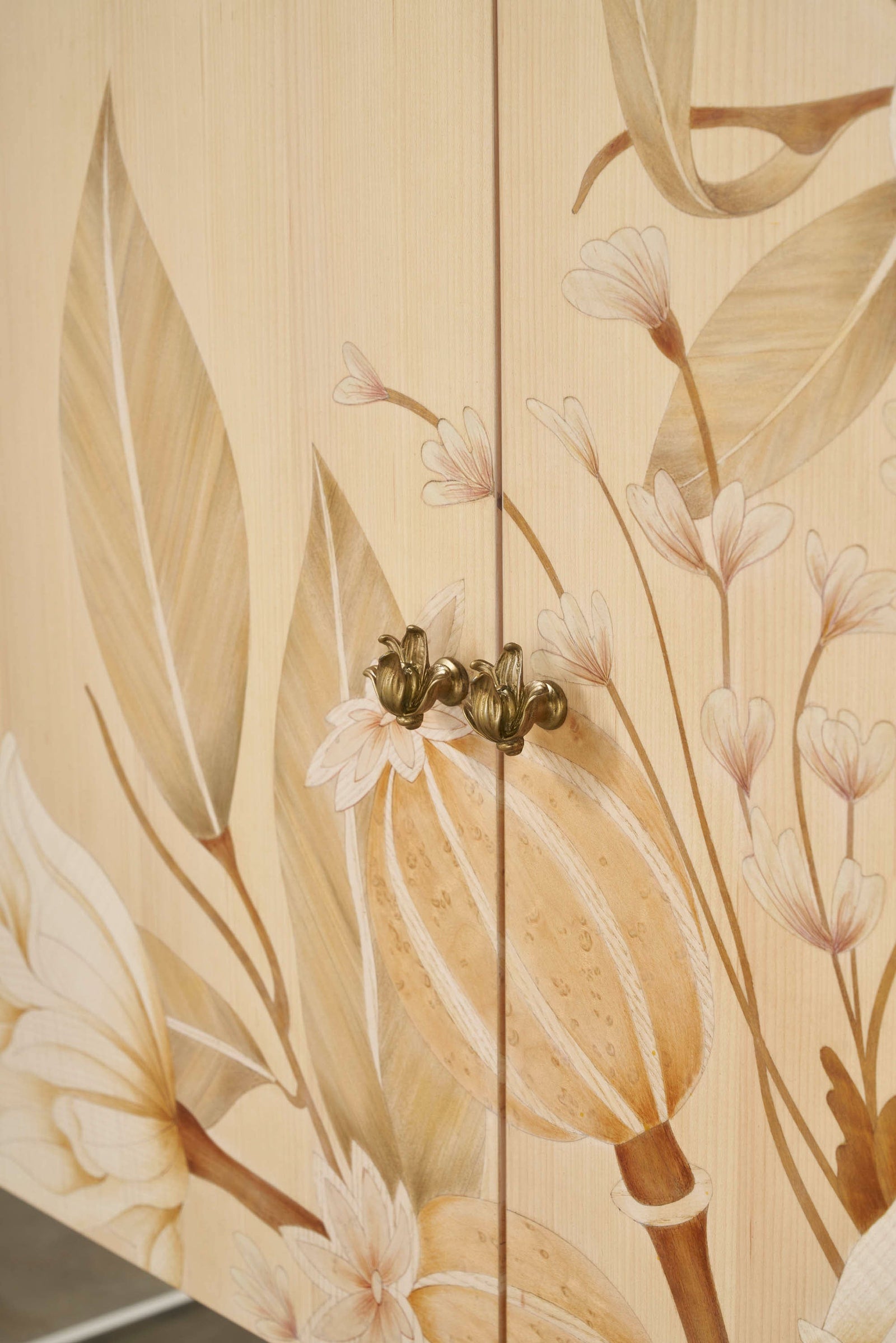 Theodore Alexander Bouquet 2-Door Cabinet Buttercream – room setting