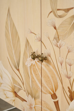 Theodore Alexander Bouquet 2-Door Cabinet Buttercream – room setting
