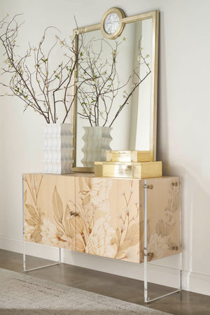 Theodore Alexander Bouquet 2-Door Cabinet Buttercream – room setting