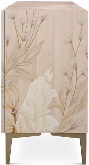 Theodore Alexander Bouquet 4-Door Sideboard Buttercream – detail