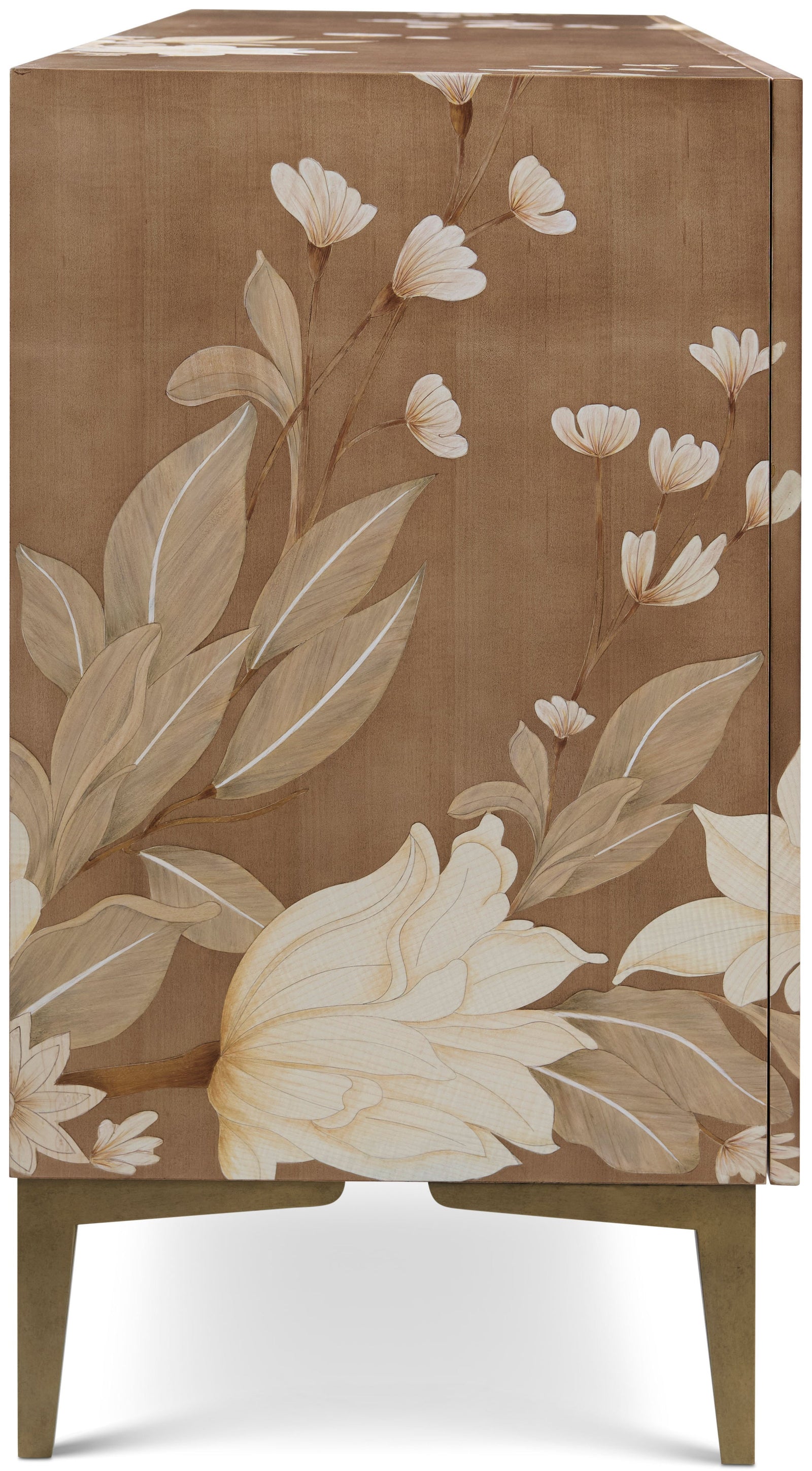 Theodore Alexander Bouquet 4-Door Sideboard Toasted Cashew – detail