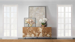 Theodore Alexander Bouquet 4-Door Sideboard Toasted Cashew – room setting