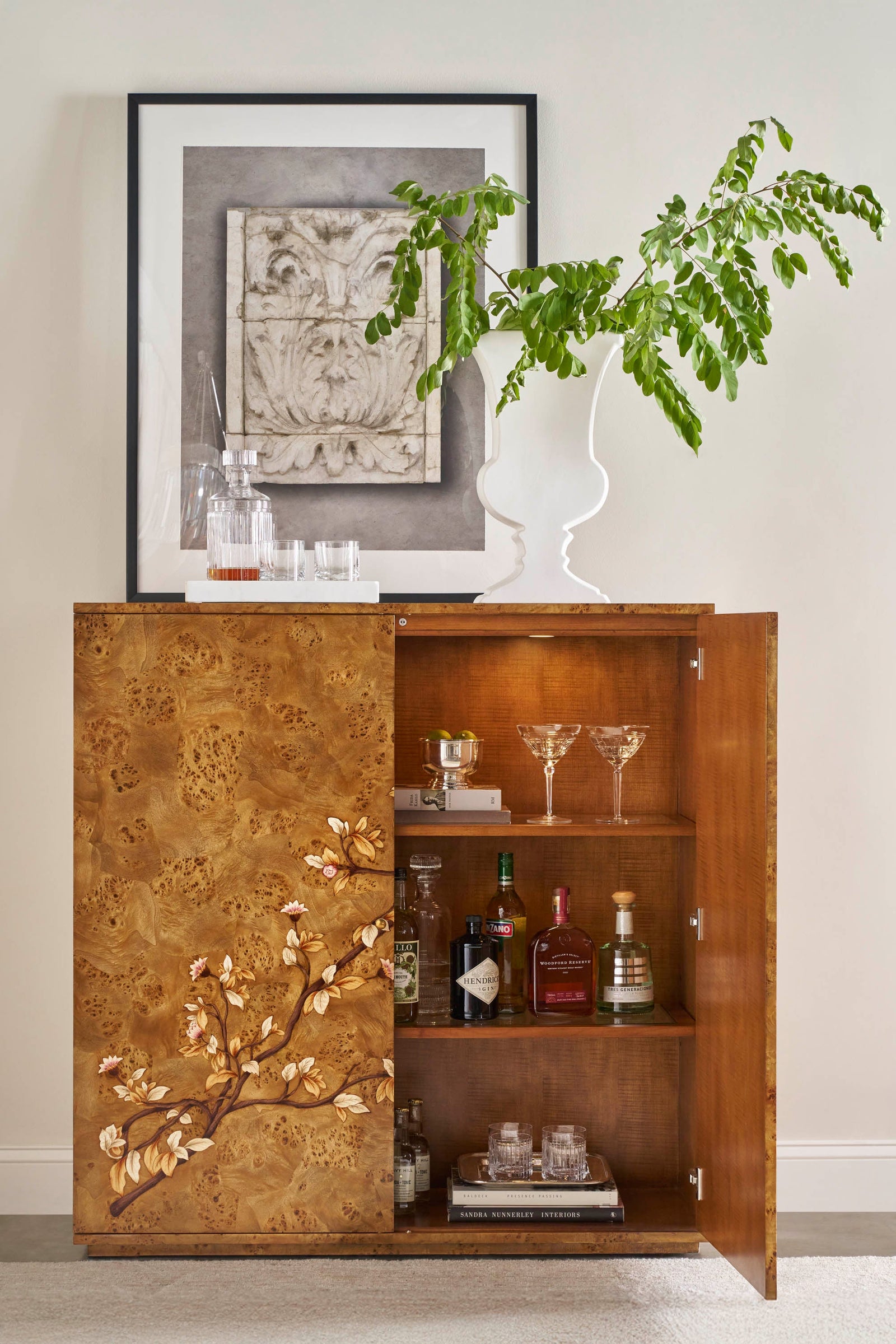 Theodore Alexander Flora Bar Cabinet – room setting