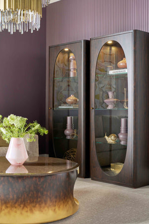 Theodore Alexander Encore Glass Door Cabinet – room setting