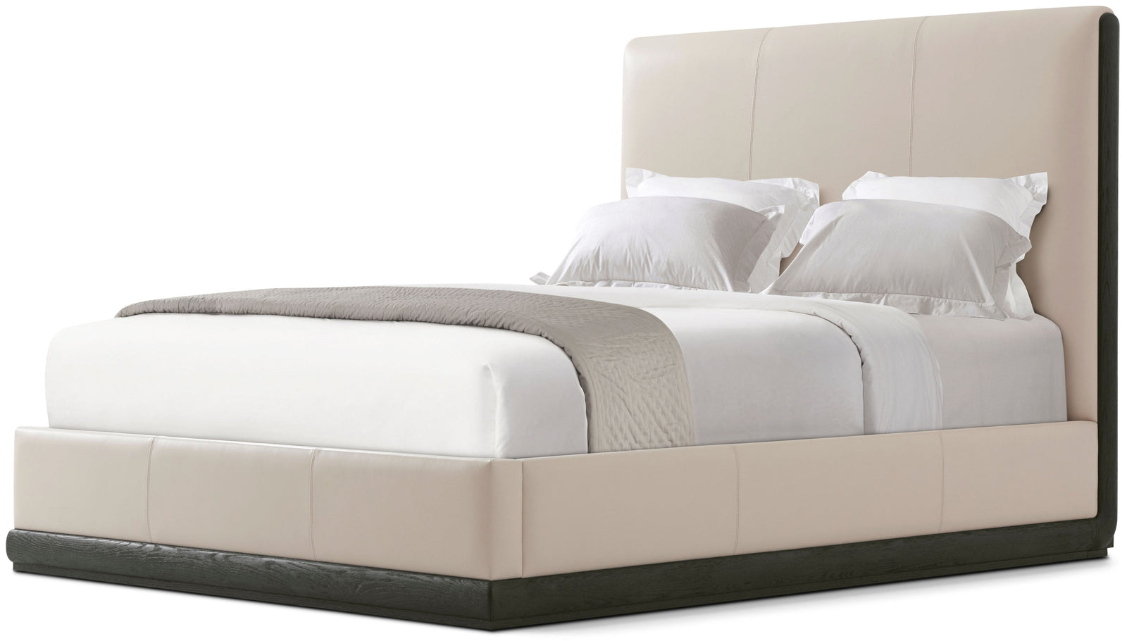 Theodore Alexander Repose Upholstered Bed Queen / Charcoal Oak – front view