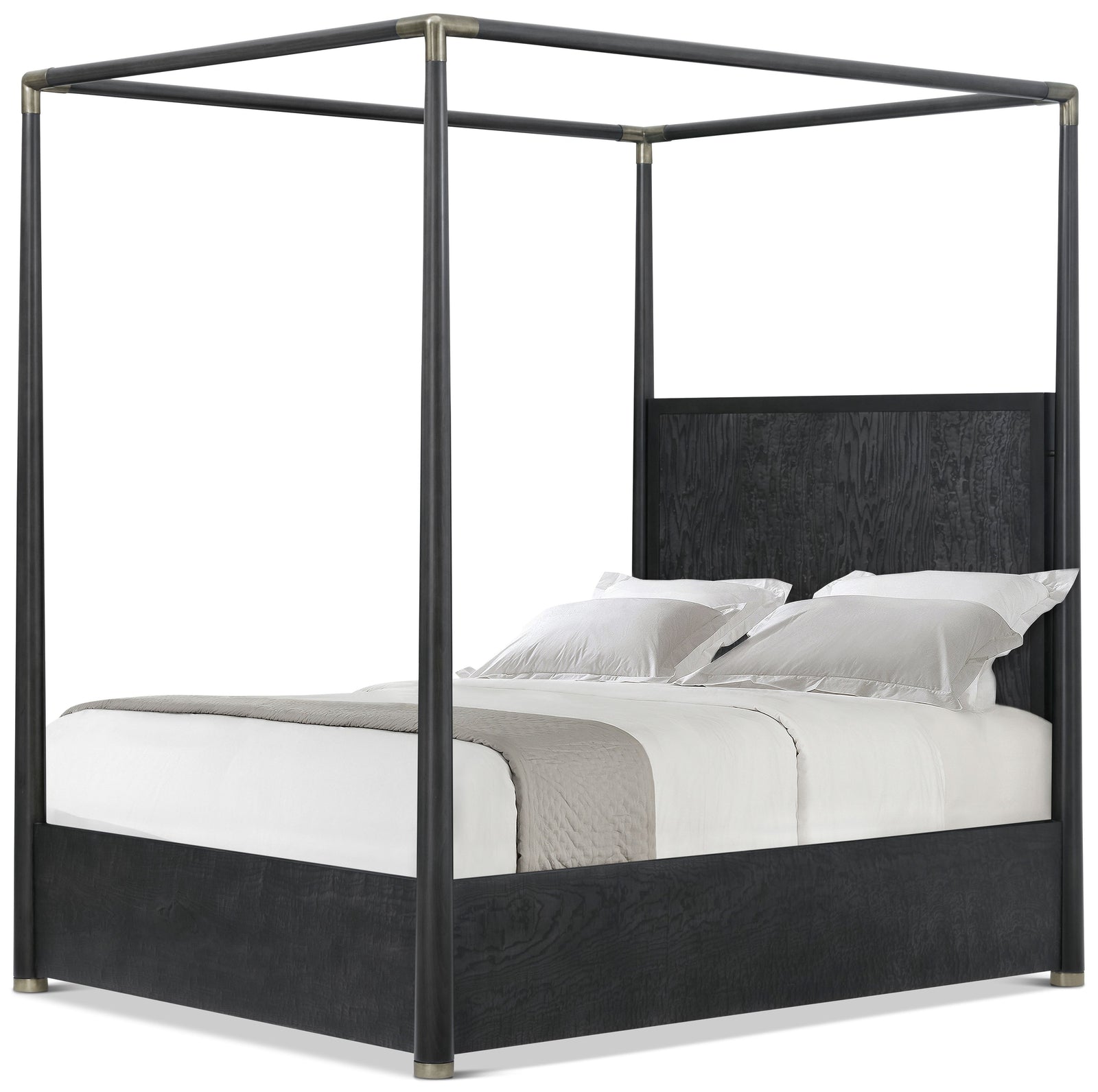 Theodore Alexander Kesden Poster Bed Queen / Silent Black – front view