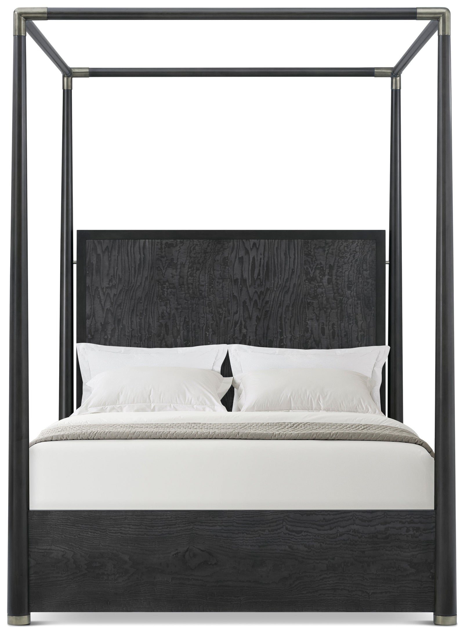 Theodore Alexander Kesden Poster Bed Queen / Silent Black – angle view