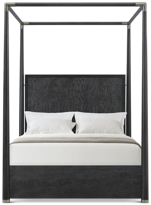 Theodore Alexander Kesden Poster Bed Queen / Silent Black – angle view