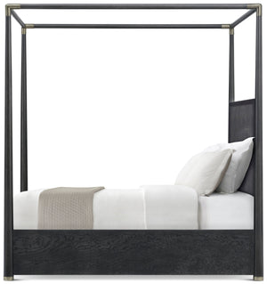 Theodore Alexander Kesden Poster Bed Queen / Silent Black – side view