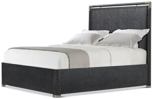 Theodore Alexander Kesden Wood Bed Queen / Silent Black – front view