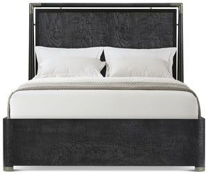 Theodore Alexander Kesden Wood Bed Queen / Silent Black – angle view