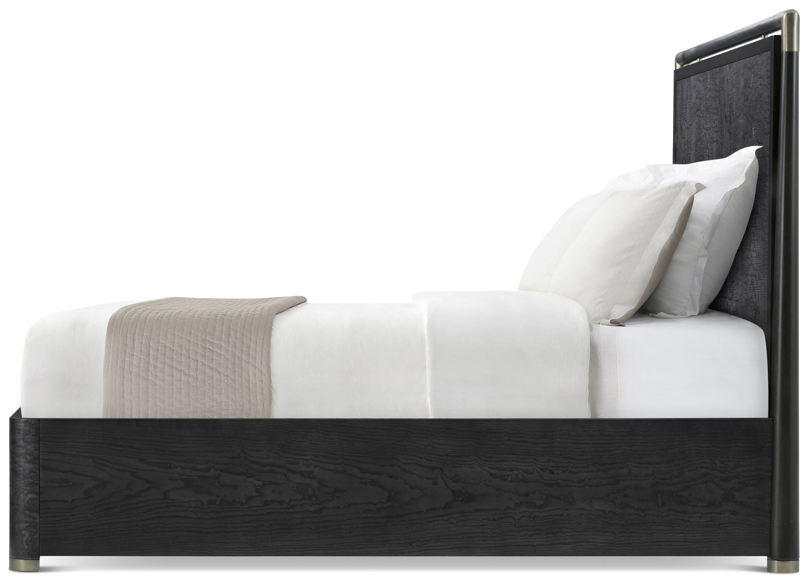 Theodore Alexander Kesden Wood Bed Queen / Silent Black – side view
