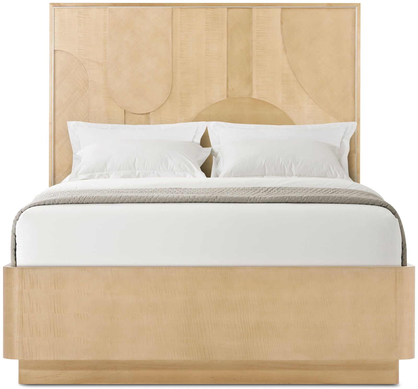 Theodore Alexander Origins Plinth Bed Queen / Sesame – angle view