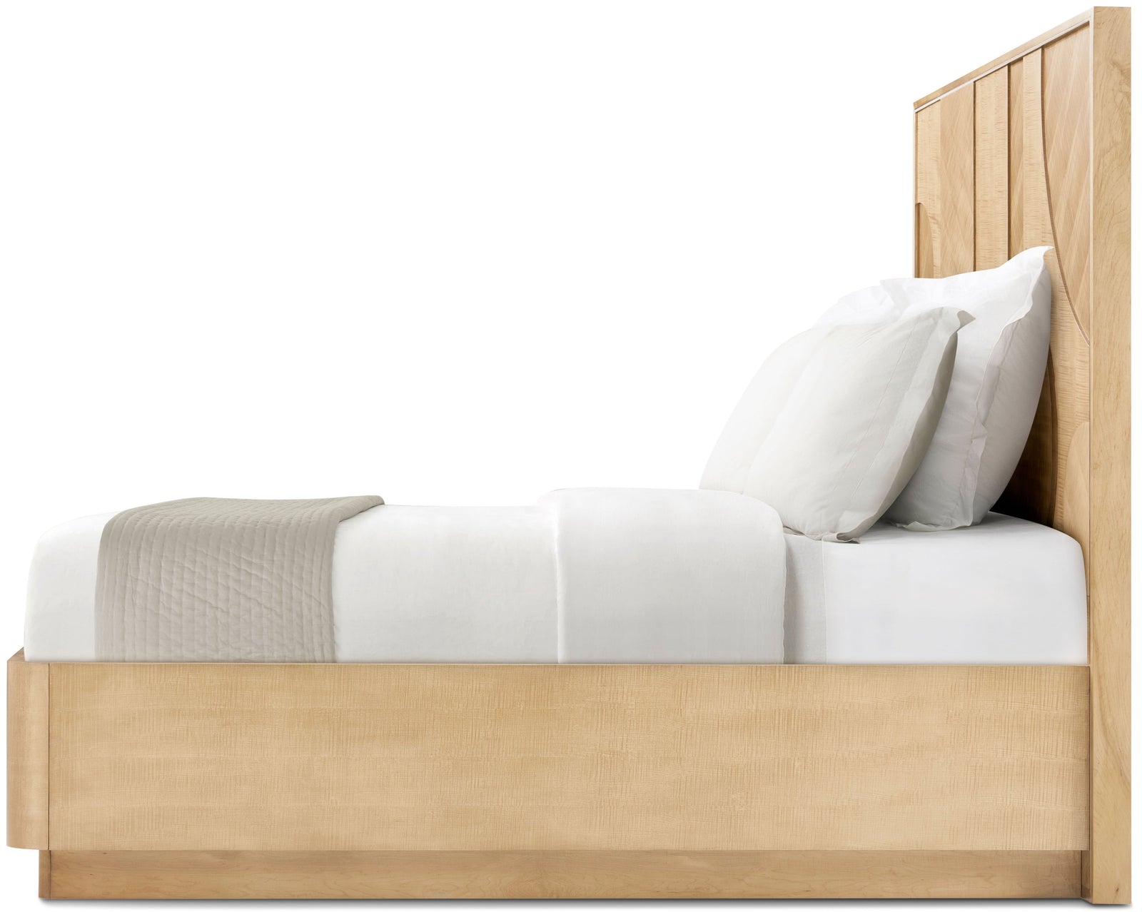 Theodore Alexander Origins Plinth Bed Queen / Sesame – side view