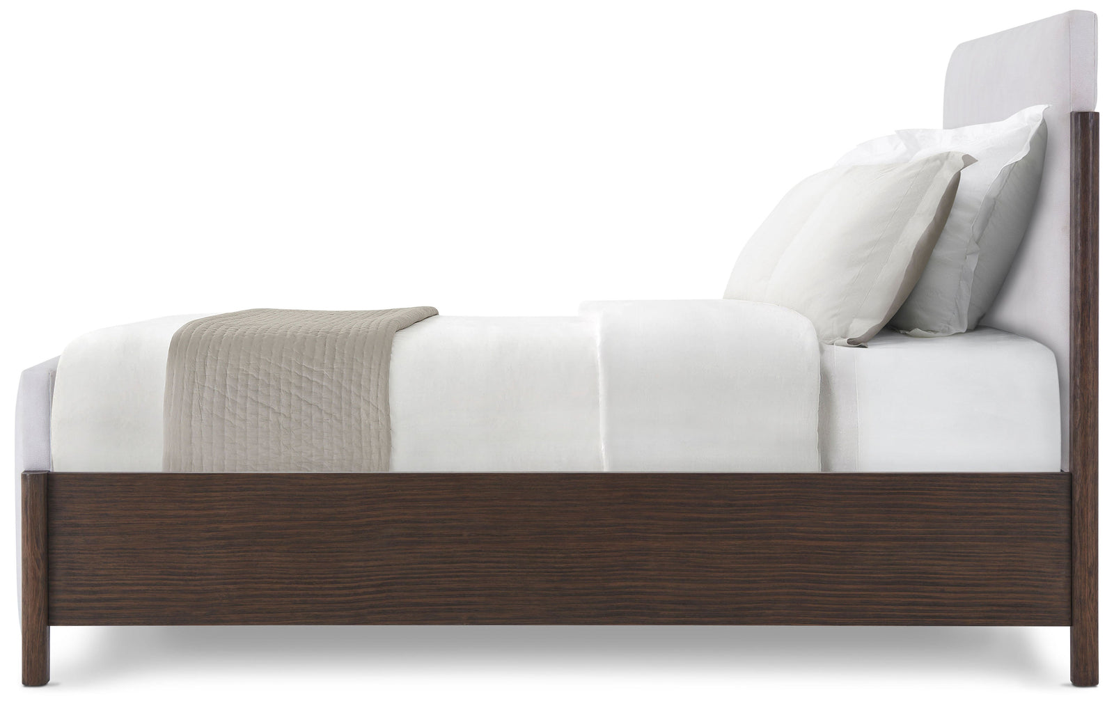 Theodore Alexander Urbane Upholstered Bed Queen / Campfire – side view