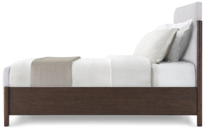 Theodore Alexander Urbane Upholstered Bed Queen / Campfire – side view