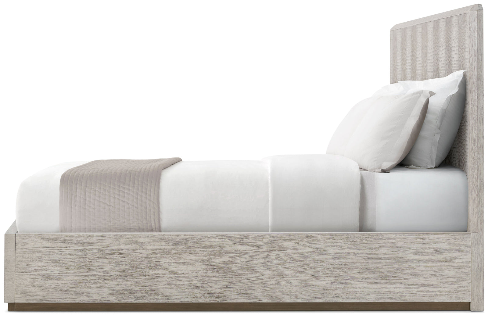 Theodore Alexander Spencer St. James Bed Queen / Argento, Deep Brown – side view