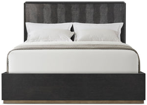 Theodore Alexander Spencer St. James Bed Queen / Lusso Onyx, Onyx, Deep Brown – angle view