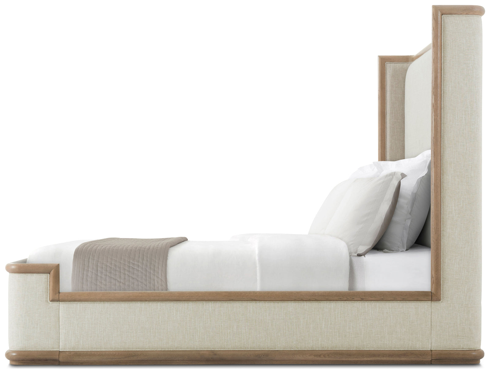 Theodore Alexander Catalina Upholstered Bed King / Dune – side view