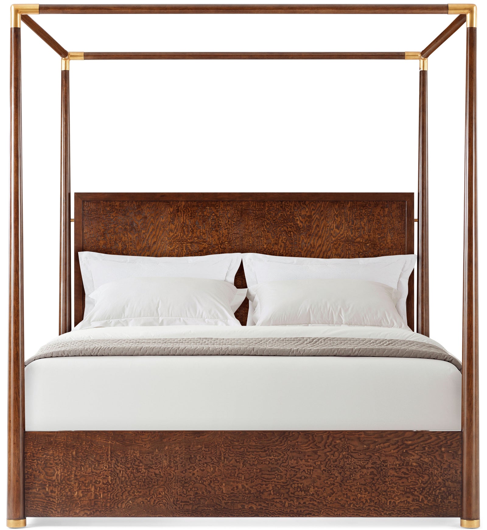 Theodore Alexander Kesden Poster Bed King / Pyramid Brown – angle view