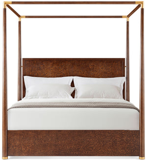 Theodore Alexander Kesden Poster Bed King / Pyramid Brown – angle view