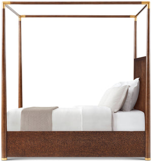 Theodore Alexander Kesden Poster Bed King / Pyramid Brown – side view