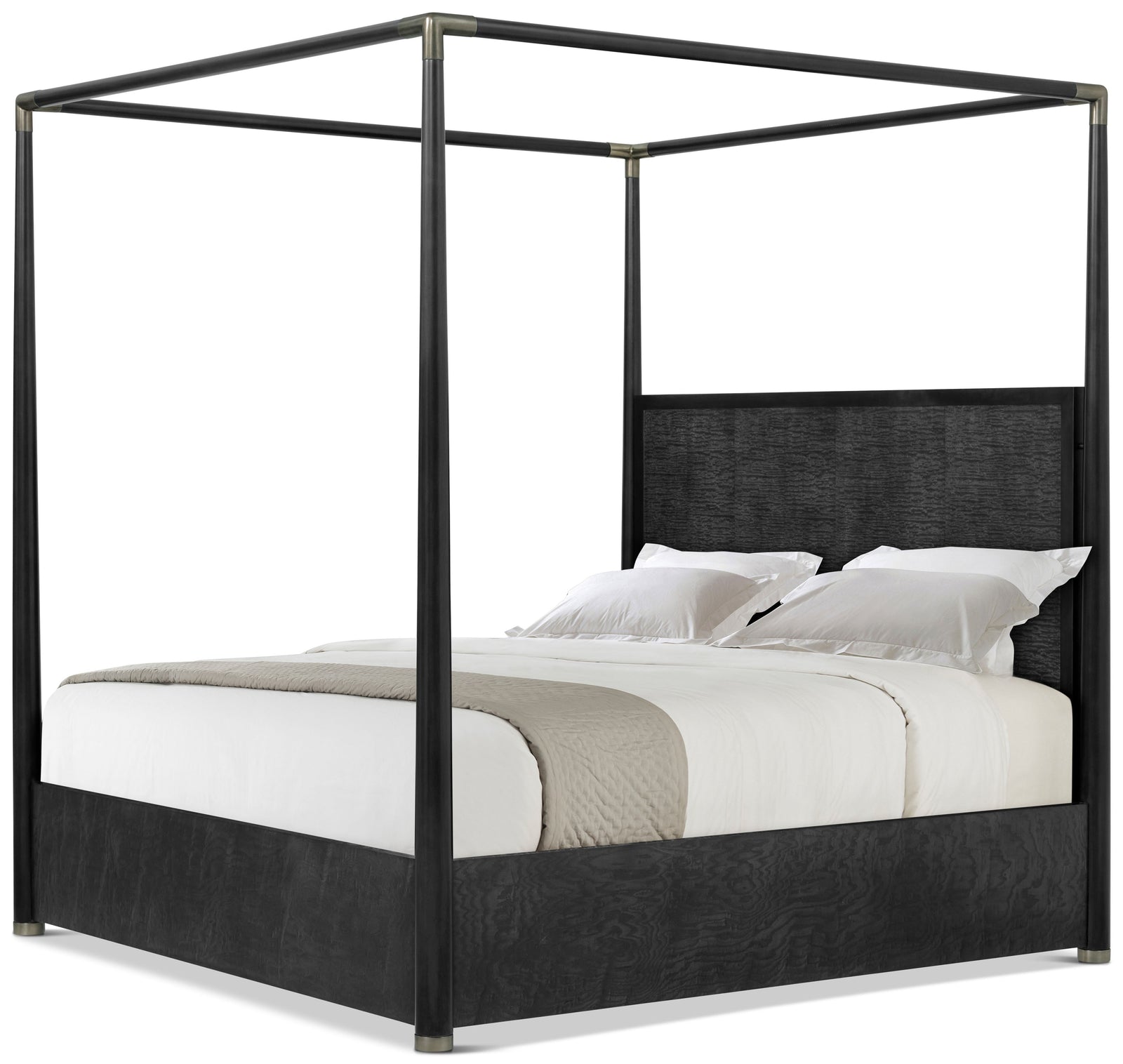 Theodore Alexander Kesden Poster Bed King / Silent Black – front view