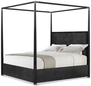 Theodore Alexander Kesden Poster Bed King / Silent Black – front view