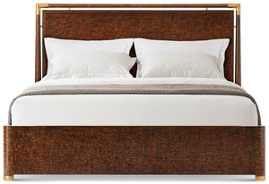 Theodore Alexander Kesden Wood Bed King / Pyramid Brown – angle view