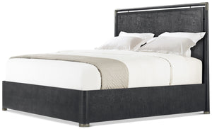 Theodore Alexander Kesden Wood Bed King / Silent Black – front view