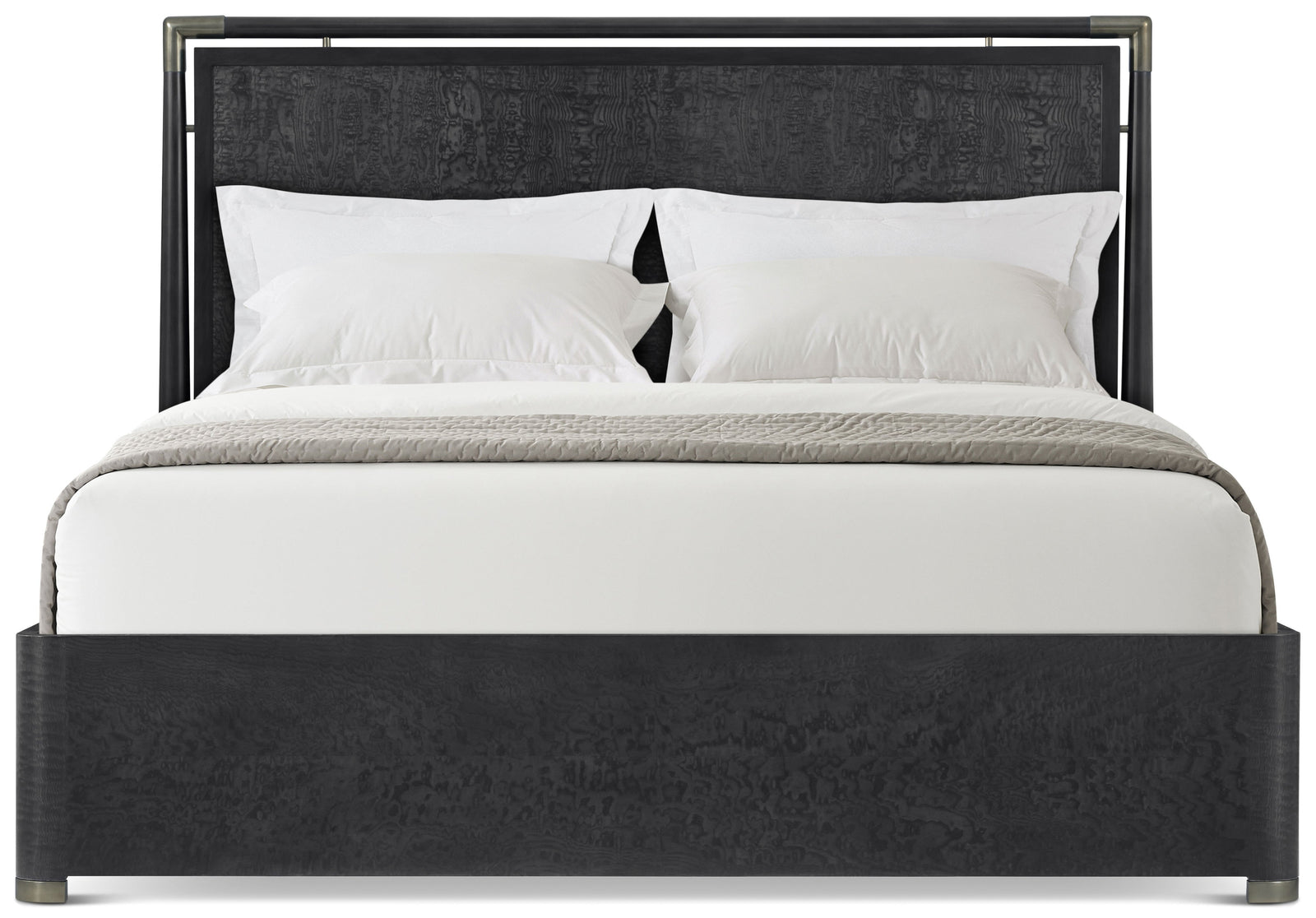 Theodore Alexander Kesden Wood Bed King / Silent Black – angle view